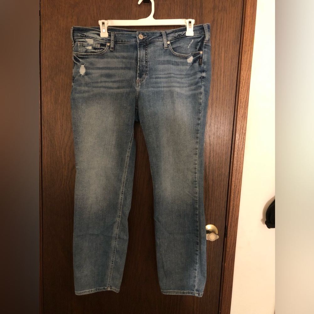 Silver Plus stretch Suki Straight Distressed Jeans 18/31